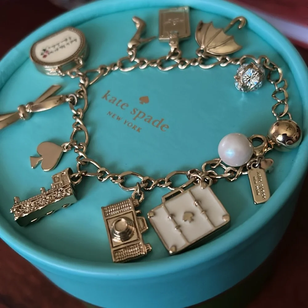 Kate Spade gold charm bracelet - Picture 3 of 5